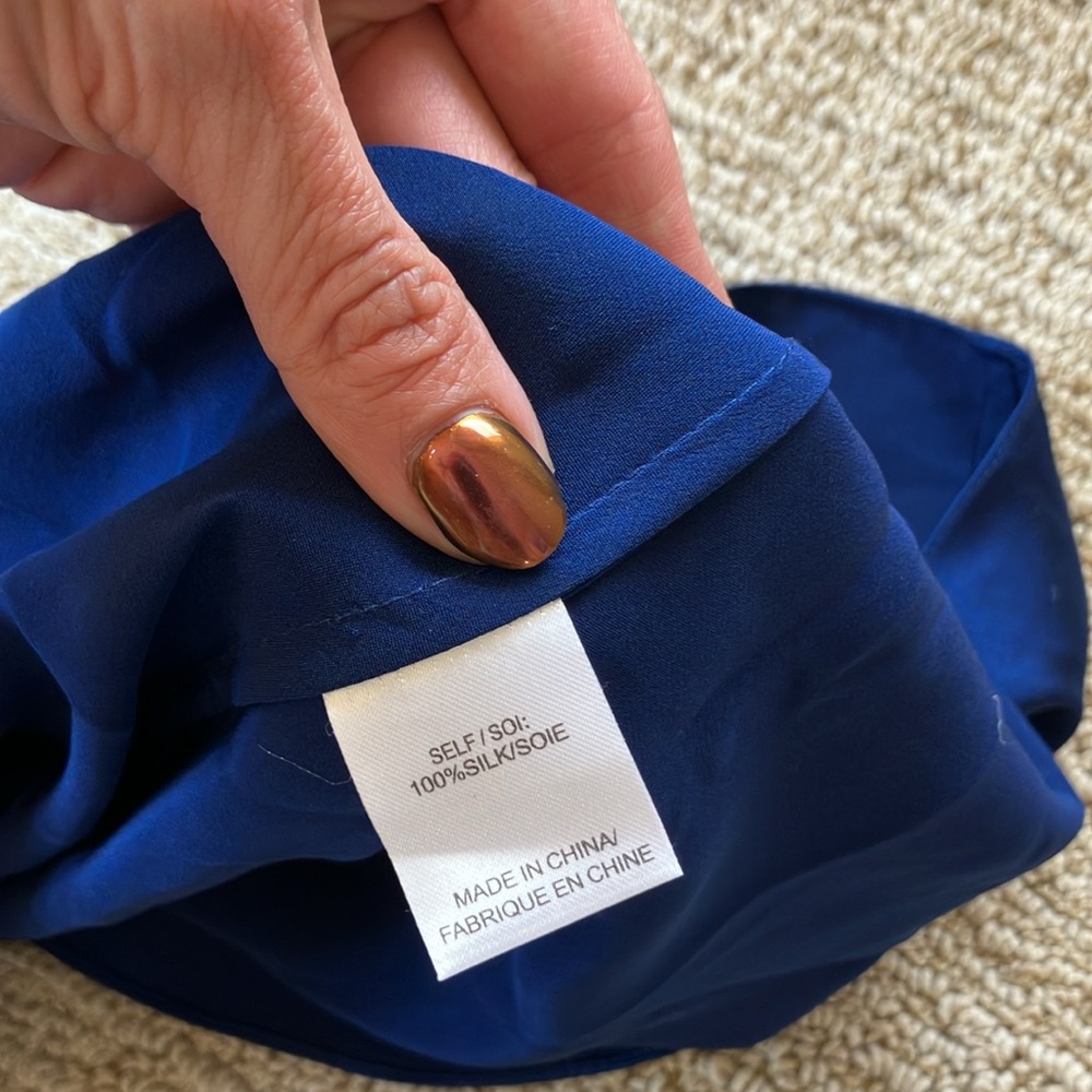 Haute hippie cowl neck Back zip Silk Cap sleeve dress 2 - Picture 13 of 13